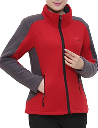 WenVen Women's Full-Zip Fleece Composite Winter New Jacket