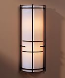IMAGE OF Hubbardton Forge 205910-08 Burnished Steel Extended Bars Direct Wire 2 Light Wall Sconce from the Ex