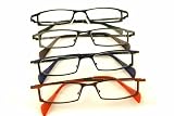 Reading Glasses - Hot Italian Design Metal Rectangles