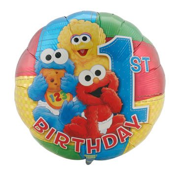 Sesame Street 1st Birthday 18in Balloon images