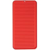 InterDesign Lineo Kitchen Countertop Silicone Sink Drying Mat - Small, Red