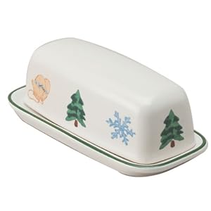 Pfaltzgraff Snow Bear Covered Butter Dish