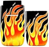 Orange Flame on Black - Nokia 6061 Faceplate Cell Phone Cover