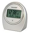 Sharp SPC364 Atomic LCD Bedside Alarm Clock (Silver)