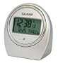 Sharp SPC364 Atomic LCD Bedside Alarm Clock (Silver)