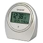 Sharp SPC364 Atomic LCD Bedside Alarm Clock (Silver)