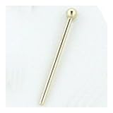 18g Straight 18k Yellow Gold Nostril Screw with 3/32 Ball