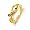 Multi Gemstone Journey Ring in Gold Plated Sterling Silver - Size 5