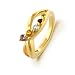 Multi Gemstone Journey Ring in Gold Plated Sterling Silver - Size 7