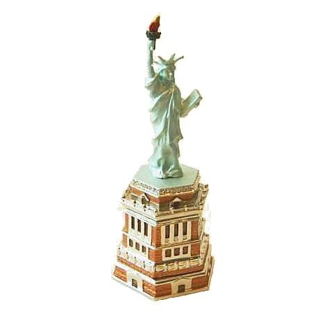 Swarovski Crystals Statue of Liberty New York City Pill Box Patriotic Ring or Trinket Box FREE SHIP! Certificate of Authenticity