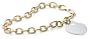 14k Yellow Gold Rolo Chain w/ White Gold Heart Bracelet, 7.5"