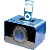Sylvania Dock and Clock Radio for iPod Blue Electronics clock radio