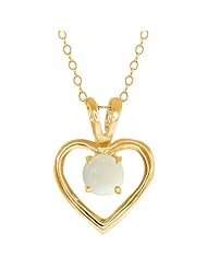 0.65 Ct Round White Opal Gold Plated Sterling Silver Pendant