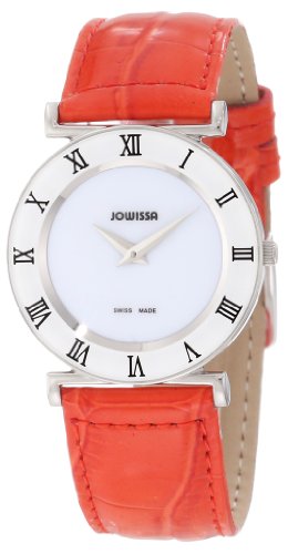 Jowissa Women's J2.092.M Roma Colori 30 mm Red Leather Roman Numeral Watch