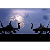 F/A-18C Hornets (Lightning) Art Poster Print - 13x19