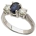 Platinum Designer Style Blue Oval Sapphire Diamond Ring