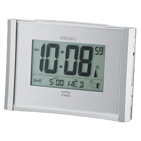 Seiko Advanced Technology Bedside Alarm Get Up and Glow Clock #QHR015SLH