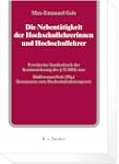 Die Nebent�tigkeit der Hochschullehre...