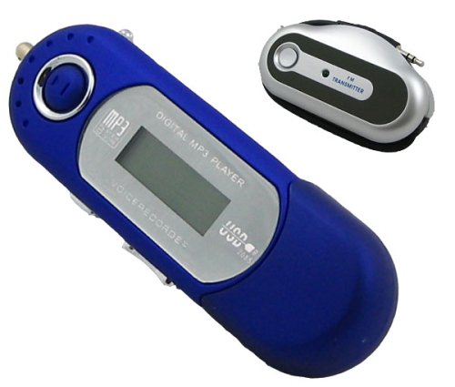 Childrens Toyshop  Electronics : 512MB Techsplosion MP3 Player & In Car FM Transmitter (Manic Blue)
