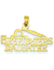 14K Gold Firefighters Daughter Pendant