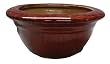 Chinese Red Bonsai or Penjing Planter / Pot - Ceramic, Flared Rim