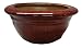 Chinese red bonsai planter / pot - ceramic, flared rim