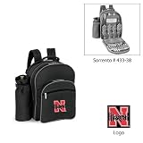 Nebraska Cornhuskers NCAA Sorrento Insulated Picnic Backpack (Black/Grey) (Embroidered Logo)