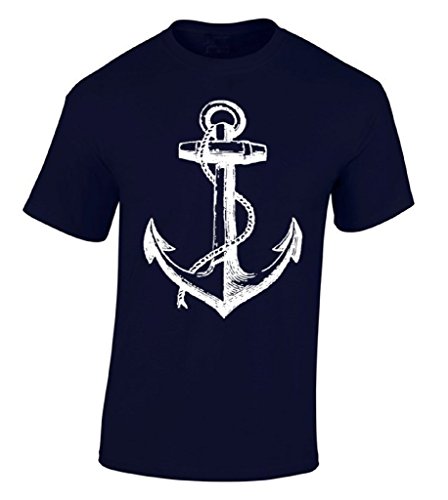 icustomworld Anchor T-shirt White Nautical Anchor Marine Fashion Shirt