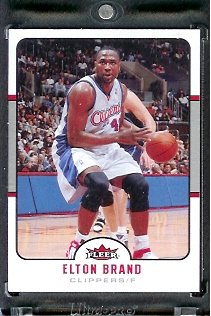 2006-07 Fleer # 77 Elton Brand Los Angeles Clippers Basketball Card - Mint Condition - In Protective Display Case !