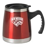 University of New Mexico - 16-ounce Squat Travel Mug Tumbler - Red