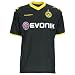 Borussia Dortmund Away-Trikot 10/11 - Kurzarm.Kurz�rmeliges Borussia Dortmund Away-Trikot 10/11 aus 
hochwertigen Polyesterfasern f�r h�chsten Tragekomfort und optimalen Feuchtigkeitstransport, 
schwarzes Jacquard Muster, BVB-Logo im Nackenbereich, gelber V-Neck, KAPPA-Logos auf den �rmeln, 
Necktape mit Borussia Dortmund Schriftzug und KAPPA-Logos, "Dortmund"-Druck auf der R�ckseite des 
Trikots, BVB-Emblem auf der linken und KAPPA-Schriftzug auf der rechten Brustseite.Kappa Motion 
Badge als Indikator f�r Originaltrikots.Material: 100% Polyester, 140 g/m�.
