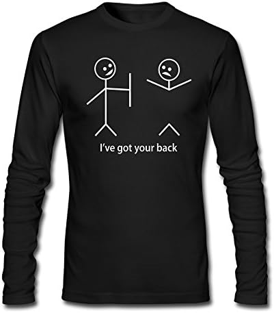Stick Figures I Got Your Back Science Men Long Sleeves Shirts T-shirts