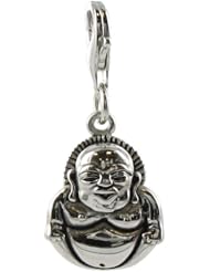 Oscaro Charms 925 Sterling Silver Buddha Click-on Charm Lobster Clasp for Thomas Sabo Style Bracelets and Necklace