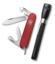 Victorinox Swiss Army Recruit Knife and Mini-Mag Flashlight Set