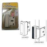 Childproof Deadbolt for Patio Sliding and Inward Swinging Doors - Satin Chrome Finish