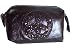 Black Cosmetic Bag in Black with Peace Sign