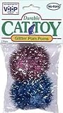 Vo Cat Glitter Pom Poms 2Pk