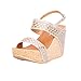 Coshare Women's Fashion Various Cork Wedge Slide On Platform Open Toe Sandals