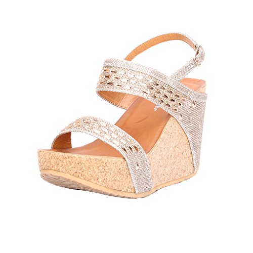 Coshare Women's Fashion Assorted Ankle Strap Slingback Platform Wedge Sandals