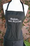Black "Shaken Not Stirred" Embroidered Apron