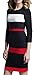 HOMEYEE Women's Voguish Colorblock Stripe Pencil Dress B275 (L, 3/4-Black)