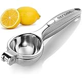 Gelindo Single Press Lemon Squeezer, Dishwasher Safe Lightweight Robust & Durable, Silver