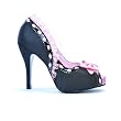 4 Inch Sexy High Heel Shoes Doll Costume Shoes Ruffles And Bow Pink Red Black