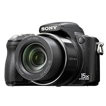 Sony DSC-H50 B Digitalkamera (9 Megapixel, 15-fach opt. Zoom, 7,6 cm (3 Zoll) Display, Bildstabilisator) schwarz