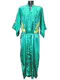 Chinese silk dragon hand embroidery night-gown