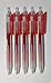MUJI Clear Ballpoint Gel Pen [Red] 0.5mm x 5
