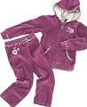 Roxy Little Girl Bloomer Velour Hoodie & Pants