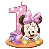 Minnie's 1st Birthday Molded Candle