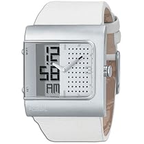 Fossil Ana-digi White Dial W/White Leather