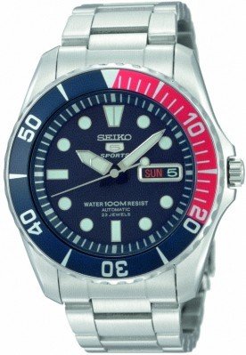 Seiko 5 Blue Dial Stainless Steel Automatic Mens Watch SNZF15